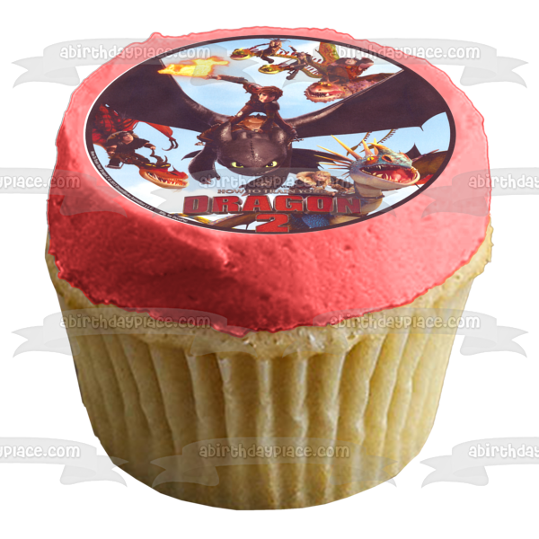 How to Train Your Dragon 2 Astrid Hiccup and Toothless Edible Cake Topper Image ABPID04356