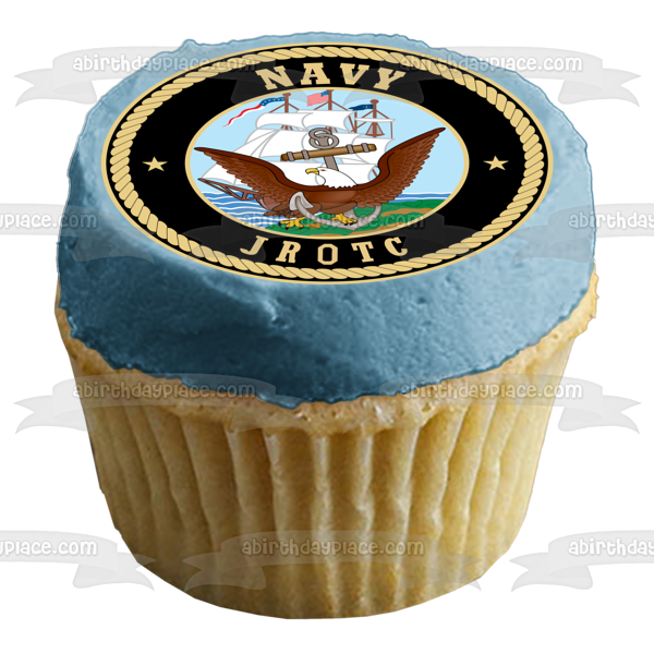 US Navy Junior Reserve Officers Training Corps JROTC Emblem Edible Cake Topper Image ABPID04370