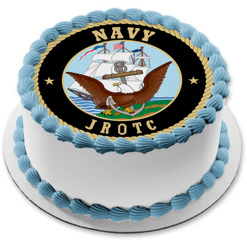 US Navy Junior Reserve Officers Training Corps JROTC Emblem Edible Cake Topper Image ABPID04370