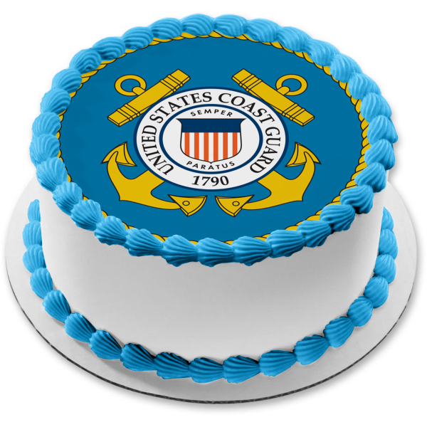 United States Coast Guard 1790 Logo Edible Cake Topper Image ABPID06333