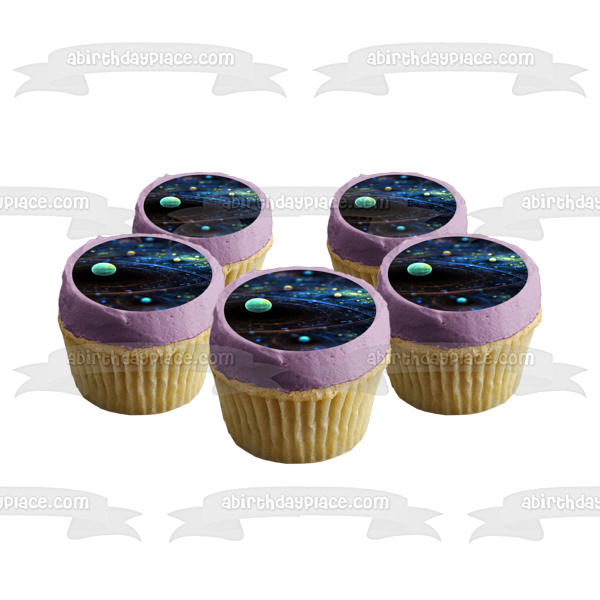 Outer Space Planets Orbits Edible Cake Topper Image ABPID04471