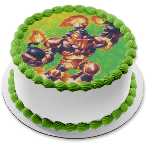 Skylanders Swap Force Blast Zone with Furnace Knight Edible Cake Topper Image ABPID04395