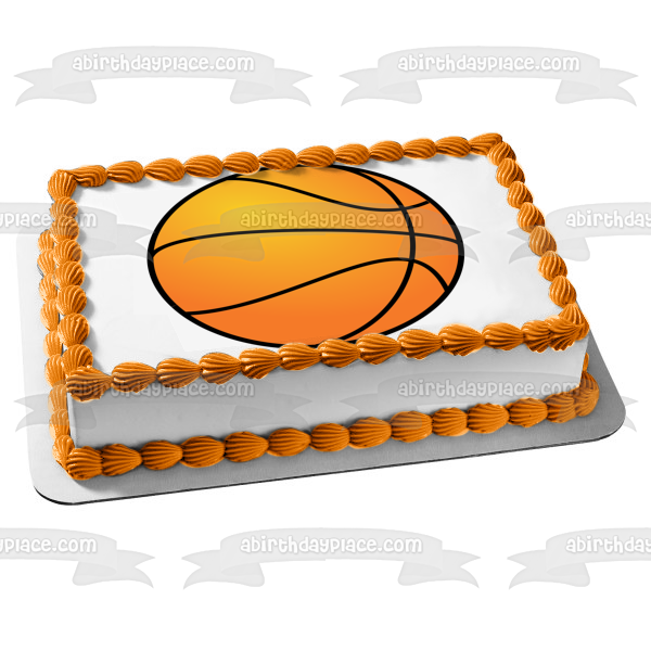 Basketball Edible Cake Topper Image ABPID06413