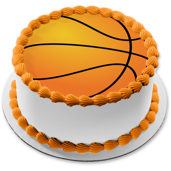 Basketball Edible Cake Topper Image ABPID06413