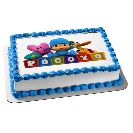 Pocoyó Pato Elly Loula y Sleepy Bird Adorno comestible para tarta Imagen ABPID06420 