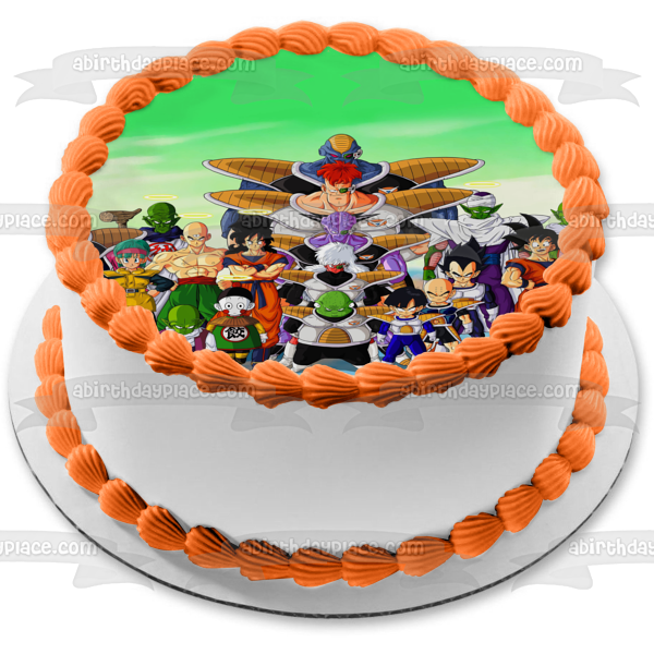 Dragon Ball Z Goku and Piccolo Edible Cake Topper Image ABPID04576