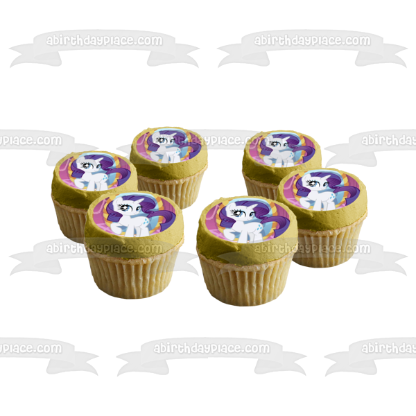 My Little Pony Rarity Mirror Edible Cake Topper Image ABPID04581
