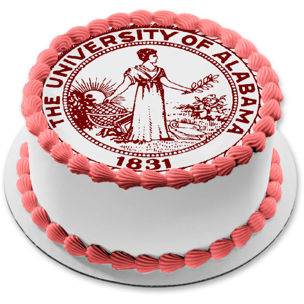The University of Alabama 1831 Seal Edible Cake Topper Image ABPID04611