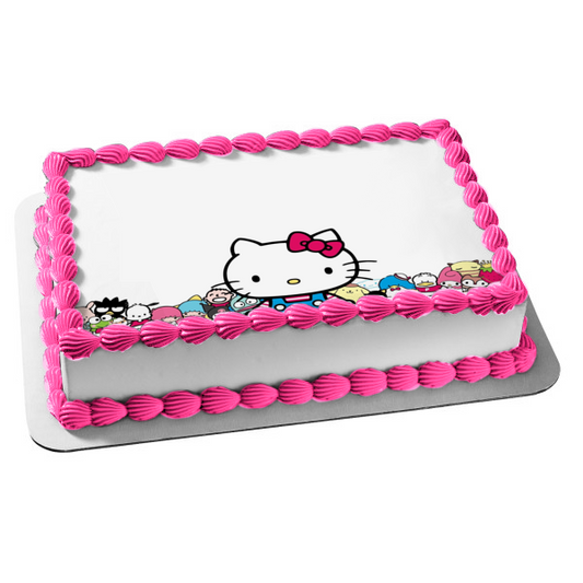 Hello Kitty and Friends My Melody and Badtz-Maru Edible Cake Topper Image ABPID06467