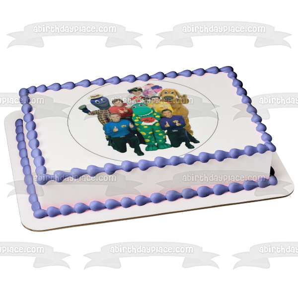 The Wiggles Greg Anthony Murray Jeff Dorothy the Dinosaur and Captain Featherswood Edible Cake Topper Image ABPID06482