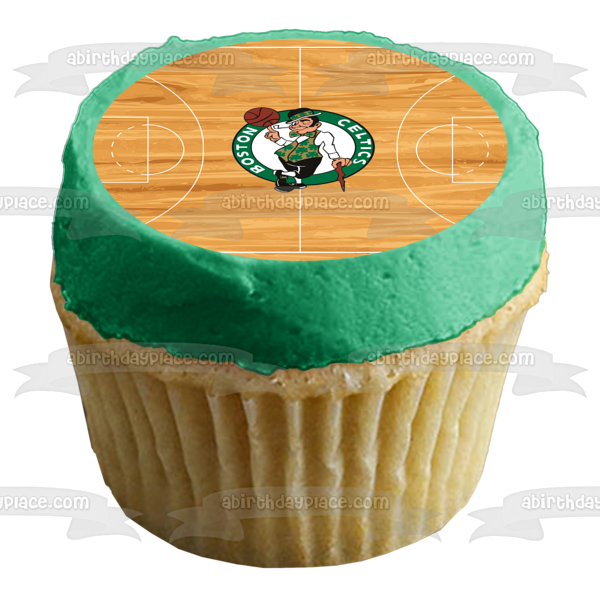 The Boston Celtics American Professional Basketball Team Logo Basketball Court Boston Massachusetts Edible Cake Topper Image ABPID04648