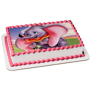 Dumbo Clouds and a Feather Edible Cake Topper Image ABPID06506