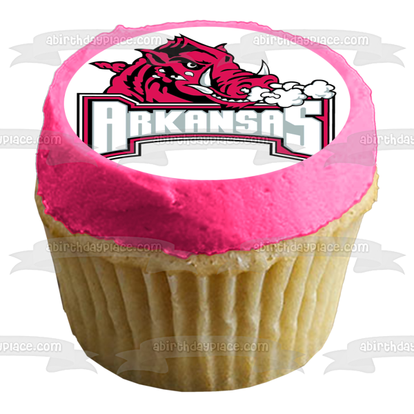 Arkansas Razorbacks Secondary Logo 2001-2008 Edible Cake Topper Image ABPID04700