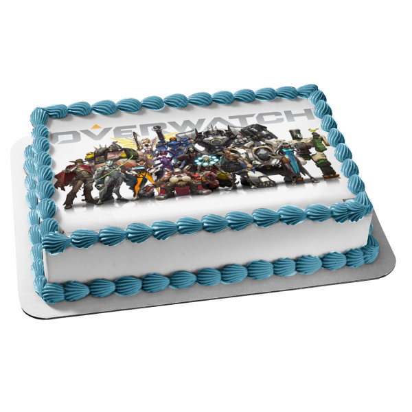 Overwatch Reaper Mercenary Reyes Tracer Widowmaker Hanzo and Symmetra Edible Cake Topper Image ABPID06516