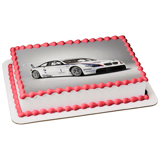 Decoración comestible para tarta con diseño de coches BMW Motorsport M3 E92 GT2, imagen ABPID06523 