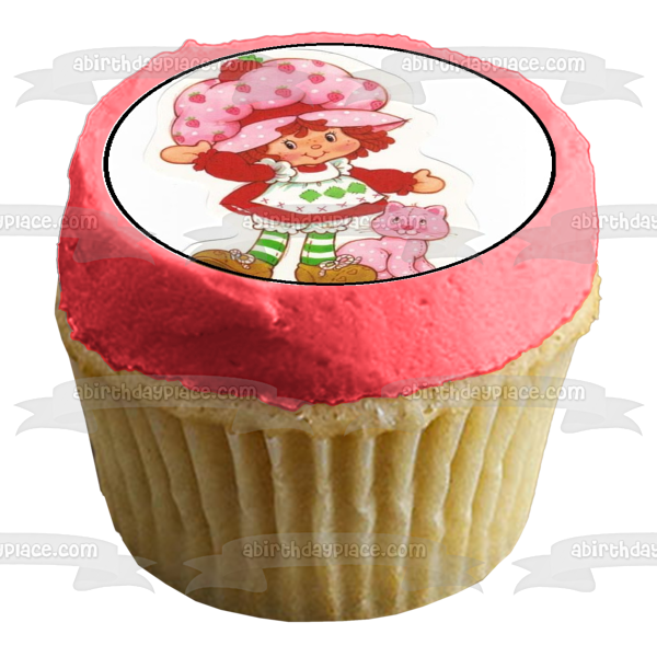 Strawberry Shortcake Edible Cupcake Topper Images ABPID04842