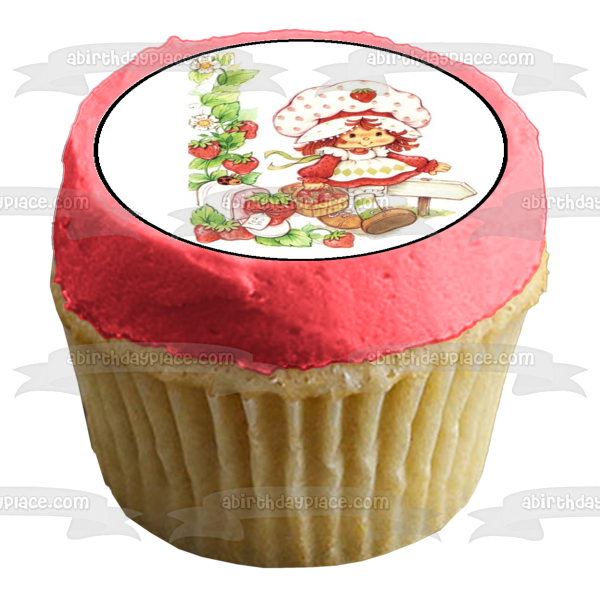 Strawberry Shortcake Edible Cupcake Topper Images ABPID04842