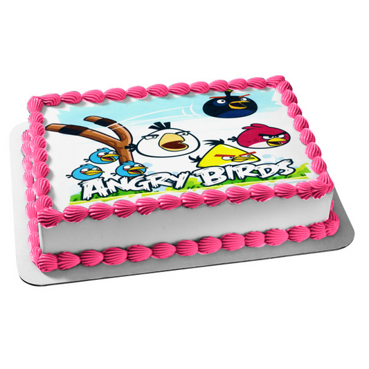 Imagen de decoración comestible para tarta de Angry Birds Terence Chuck Matilda Bomb and the Blues ABPID06582 