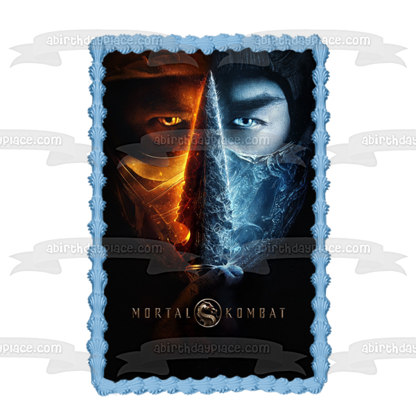 Mortal Kombat Movie Poster Edible Cake Topper Image ABPID53711