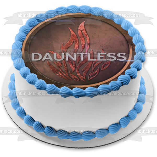 Divergent Dauntless Logo Sky Edible Cake Topper Image ABPID04874