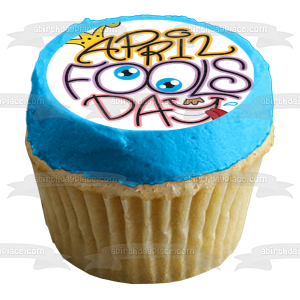 April Fool's Day Jester Smiley Face Edible Cake Topper Image ABPID53731
