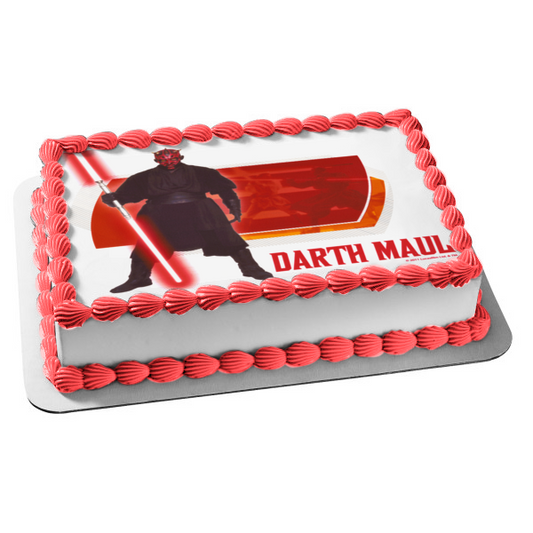 The Reboot Darth Maul Double Bladed Lightsaber Sith Lord Edible Cake Topper Image ABPID06624