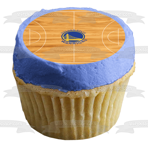 Golden state warriors themed cake and cupcake