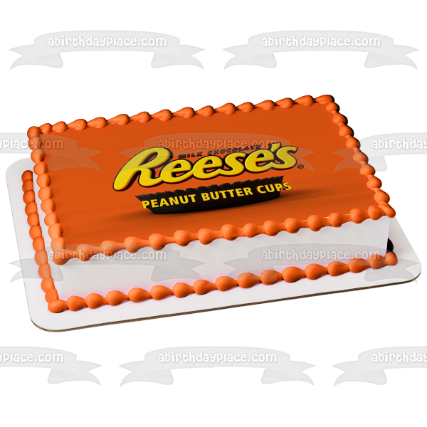 Reese's Milk Chocolate Peanut Butter Cups Edible Cake Topper Image ABPID07012