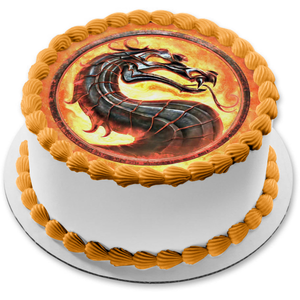 Mortal Kombat Logo 2011 Edible Cake Topper Image ABPID06637
