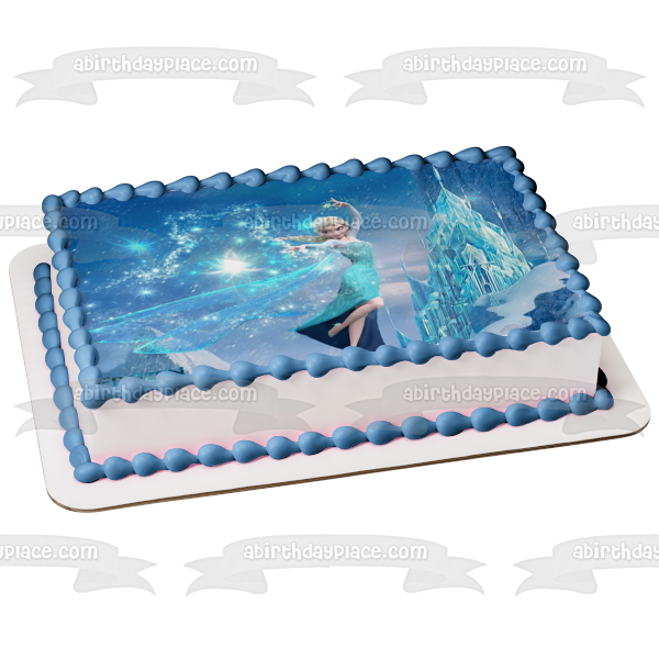 Frozen Anna Ice Castle Edible Cake Topper Image ABPID07100