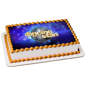 Dancing with the Stars Disco Ball Edible Cake Topper Image ABPID07098