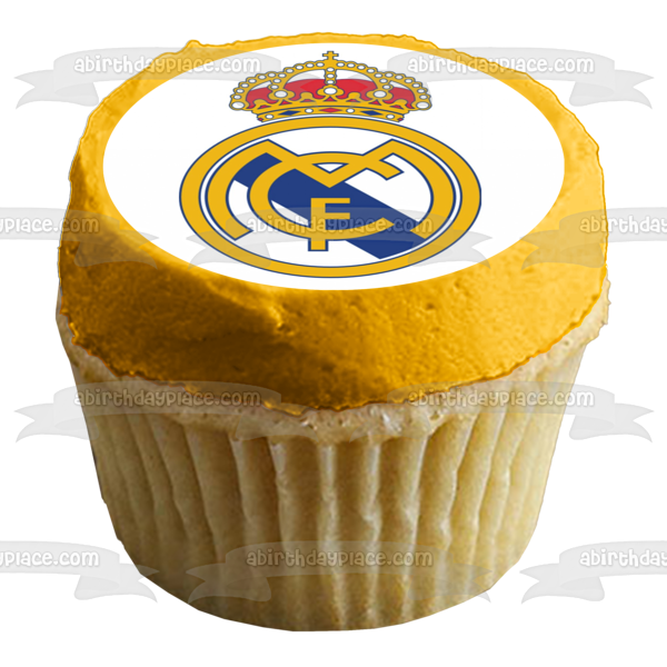 Aprendizaje martillo arco Real Madrid C.F. Club De Futbol Spanish Football Logo Edible Cake Topp – A  Birthday Place