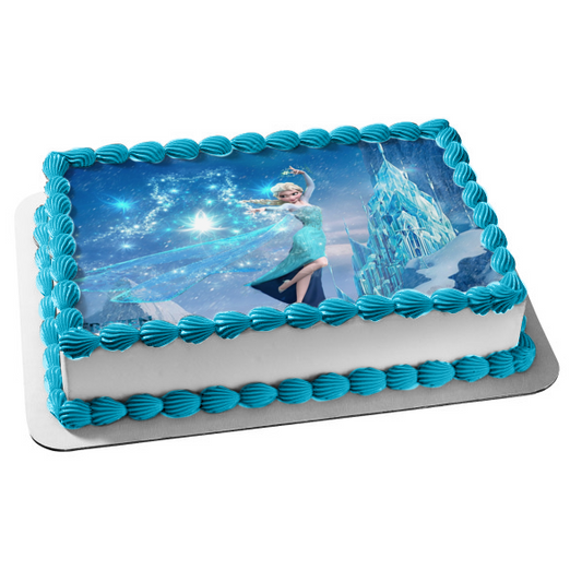 Frozen Anna Ice Castle Edible Cake Topper Image ABPID07100
