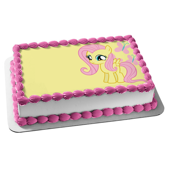 My Little Pony Equestria Girls Fluttershy and Butterflies Edible Cake Topper Image ABPID06709