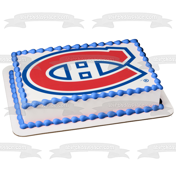 Montreal Canadiens 1917-1918 Logo Club De Hockey Canadien Edible Cake Topper Image ABPID06716