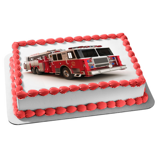 Imagen comestible para tarta de camión de rescate de bomberos ABPID06729 