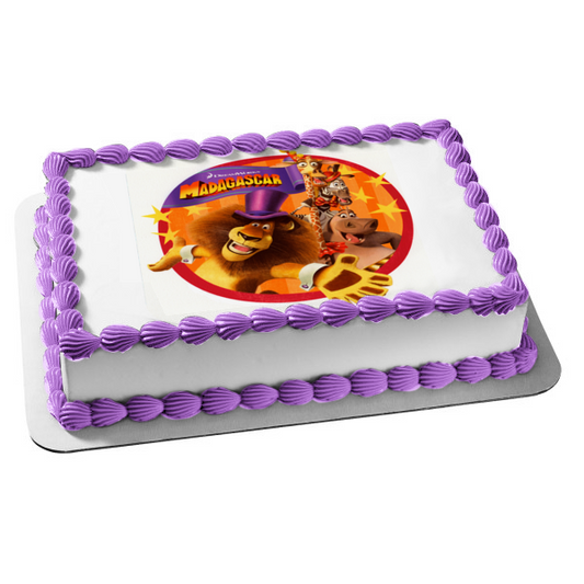 Madagascar Alex Gloria Melman y Marty Imagen comestible para decoración de tarta ABPID07173 