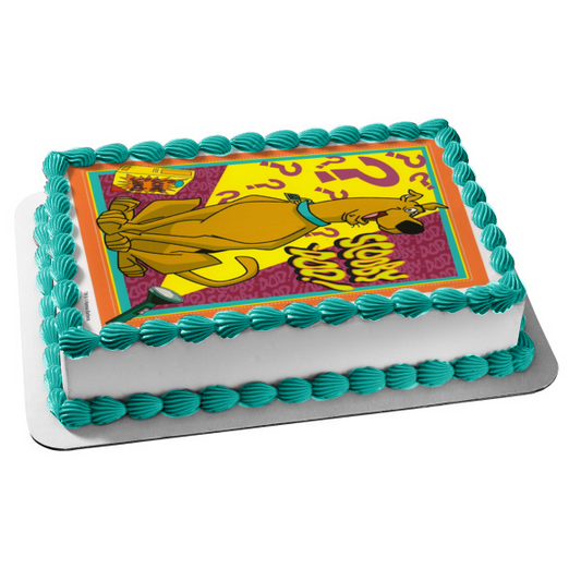 Scooby Doo Scooby Snacks and Question Marks Edible Cake Topper Image ABPID07194