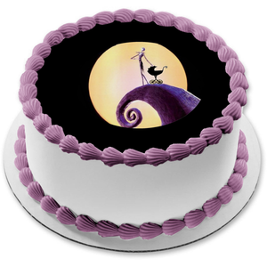 Nightmare Before Christmas Jack Skellington and a Baby Carriage Edible Cake Topper Image ABPID07202