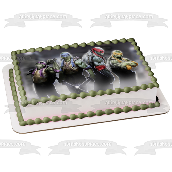Teenage Mutant Ninja Turtles Donatello Michaelangelo Leonardo and Raphael Tmnt Edible Cake Topper Image ABPID07255