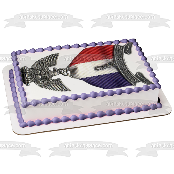 Be Prepared Eagle Scout Badge Edible Cake Topper Image ABPID06841