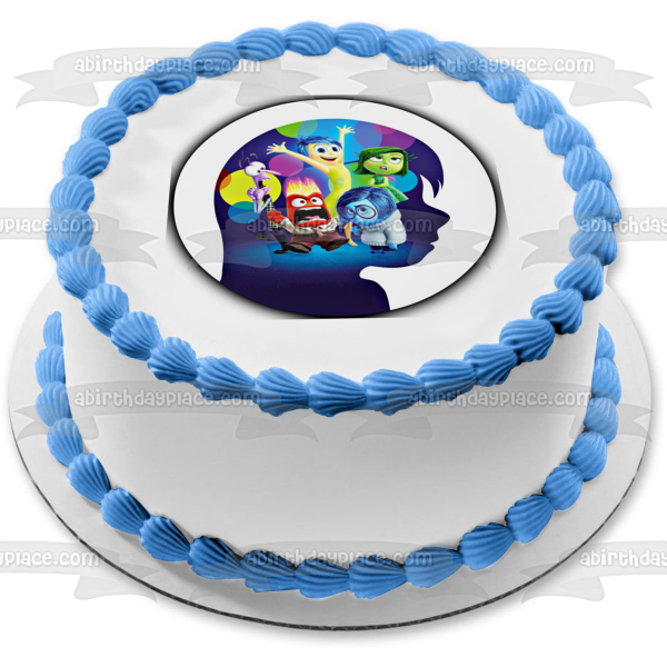 Inside Out Joy Sadness Disgust Fear and Anger Edible Cake Topper Image ABPID06851