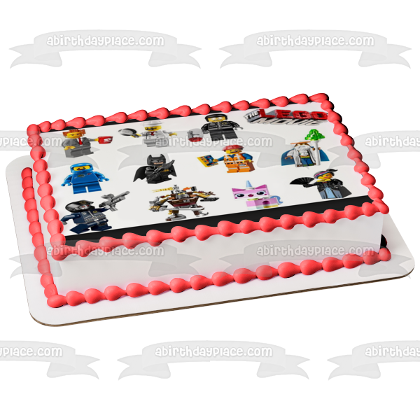 The LEGO Movie Batman Wyldstyle Emmet and President Business Edible Cake Topper Image ABPID06856