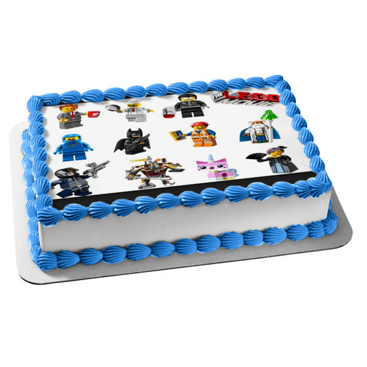 The LEGO Movie Batman Wyldstyle Emmet and President Business Edible Cake Topper Image ABPID06856