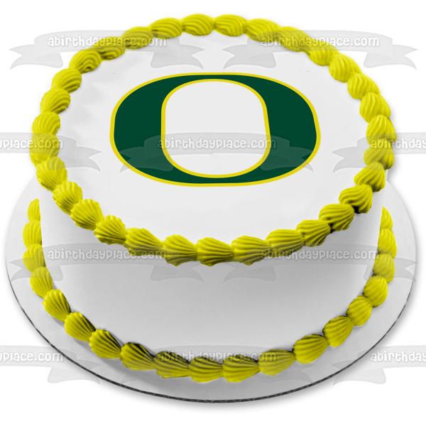University of Oregon Ducks Logo NCAA Edible Cake Topper Image ABPID06872
