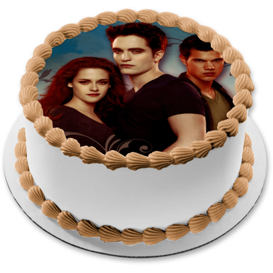 Twilight Bella Swan Edward Cullen Andd Jacob Black Edible Cake Topper Image ABPID06888