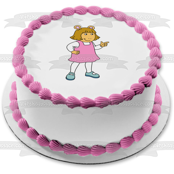 Arthur Dw and a White Background Edible Cake Topper Image ABPID07409