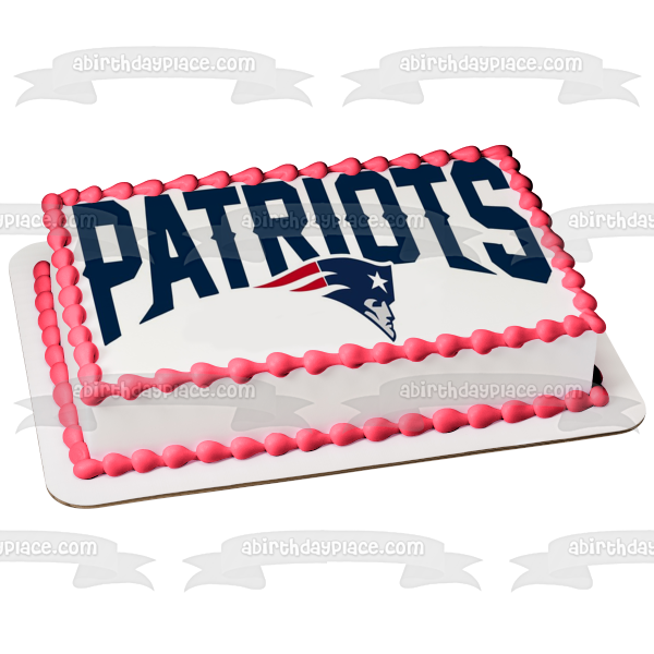 New England Patriots Logo NFL Football Edible Cake Topper Image ABPID07604