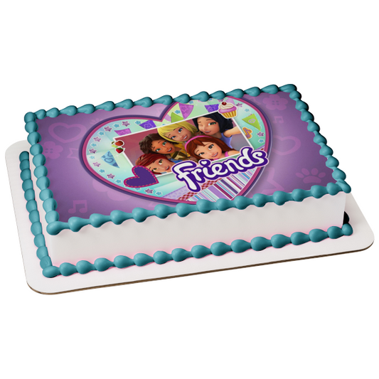 LEGO Friends Stephanie Mia Andrea Emma y Olivia Imagen comestible para decoración de tarta ABPID07439 