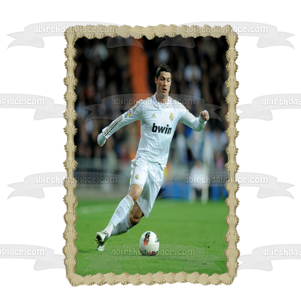 Cristiano Ronaldo CR7 Cake Topper Personalised Edible Round Icing Wafer  Paper | EBG